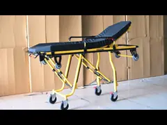 Manual Ambulance Folding Stretcher 180kg Load High Strength Aluminum Alloy