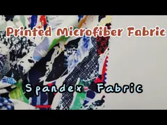 8% лайкра нейлона 92% напечатало ткань 130gsm 150cm Microfiber делает Breathable водостойким video