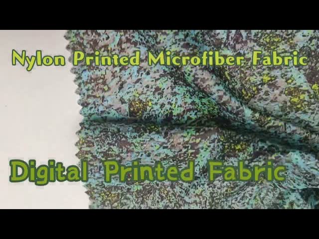 PU тефлона покрывая напечатанный нейлон 100% ткани Microfiber 190T 70Dx70D 60gsm видео