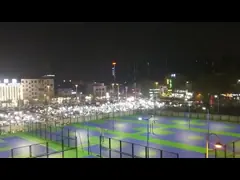 Классический зеленый настил суда на открытом воздухе спорта звукоизоляционный video