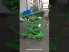 Small Portable Scissor Lift Table Cart Tilt Transport 100kg Mobile Platform Lift