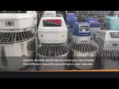 Коммерчески качественная машина смесителя двойной скорости спиральная, 20-70 литров смесителя теста для пекарни video