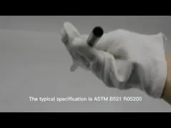 Безшовная трубка трубки TZM молибдена для трубы трубки молибдена компонентов боилеров video