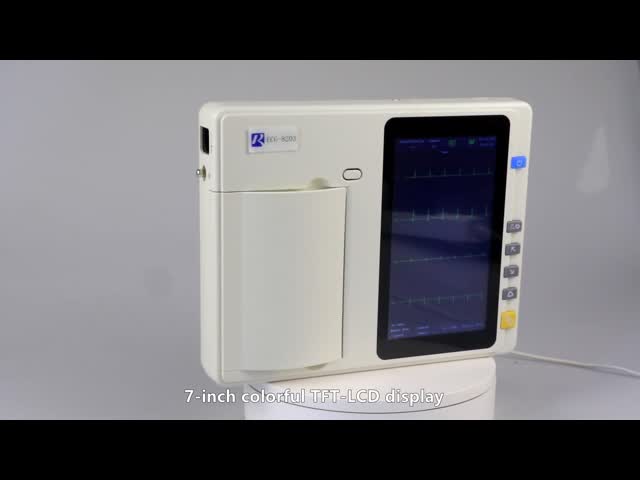 7 Inch 3 Channel Medical ECG Machine ICU CCU Equipment For Clinics
