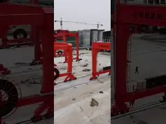 50 тонн черни подковообразных двойных кранов на козлах прогона электрической для деятельности контейнера video