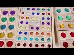 Large Colour Street Wooden Gem Blocks Kids Transparent Windows Blocks Game X Bricks Acrylic Cubes Blocks Baby Stacking T