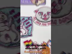 Крюк игральной карты PMS и заплаты петли вышитые Twill video