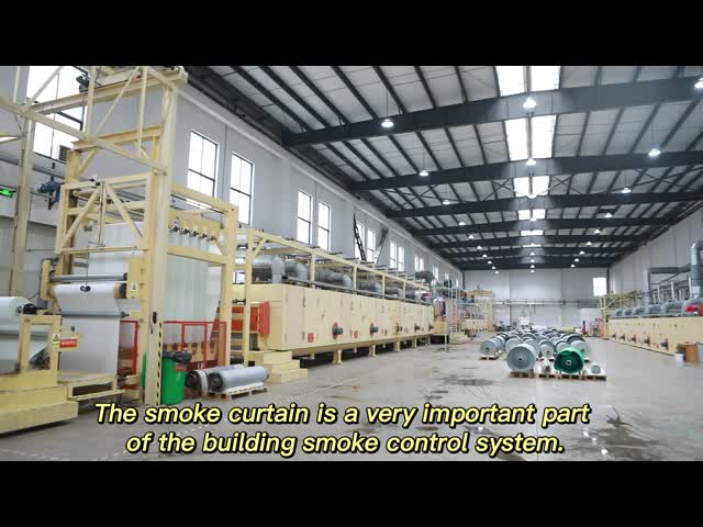 33 OZ Blue Calcium High Temperature Fiberglass Cloth For Fire Door And Smoke Curtain