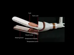 Уход за волосами утюга 450F профессионального раскручивателя волос пара плоский вводя инструменты в моду video