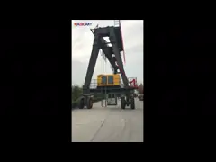 Раздел ветротурбины поднялся 2 Travelifts с i лучами отличая разбивочными шарнирными соединениями video