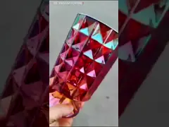 Лакировочная машина вакуума ПВД красного цвета золота серебра чашки высокой эффективности стеклянная в Фошан video