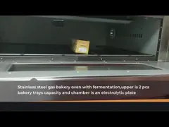 Industrial Stainless Steel One Layer Two Trays Gas Oven With Proofer