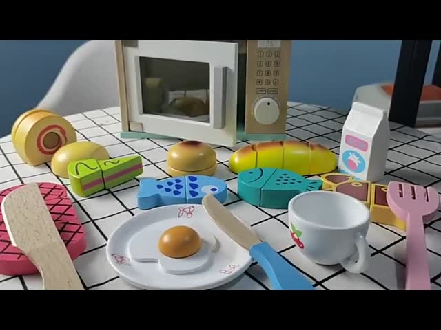 Wooden Milk Set Kitchen For Girl Boy Montessori Educational Food Toys