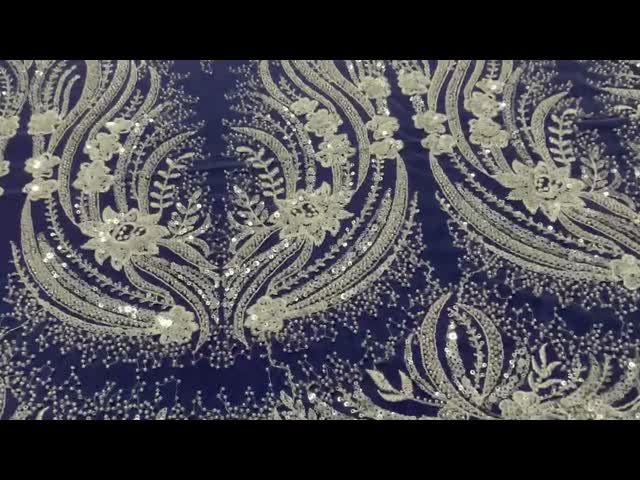 2022 Unique Wedding Dress Lace Fabric For Beaded Embroidery