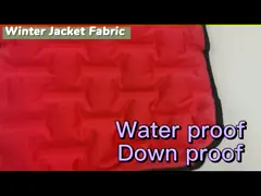 Ткань куртки зимы 5% лайкра 95% полиэстер в 2 слоях скрепляя 40Dx40D video