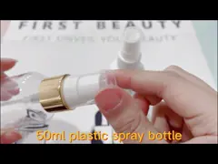 Белая пустая супер точная бутылка брызг тумана Recyclable для алкоголя video