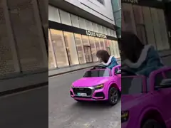 Езда 6V детей электрическая на автомобиле с местом краски кожаными и колесами ЕВА video