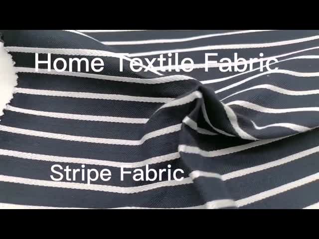 Stripe 30% Linen 70% Cotton Home Textile Blended  Fabrics 247Gsm 150CM Anti Bacteria