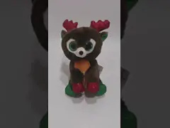 0.12M 6.69 Inch Christmas Plush Toys Christmas Reindeer Soft Toy 3A ODM