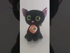 Talking Realistic Black Cat Halloween Stuffed Animal 0.18M 7.09ft