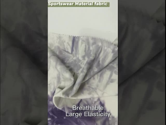 92%Polyester 8%Spandex Tie-dyed Jersey Breathable Sports Material Fabric 100D  240gsm 160cm