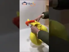 8.66inの22cm Plush枕クッションの黄色い鶏のPlushおもちゃの粒子は満ちた