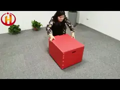 Eco Friendly Corrugated Plastic Packaging Boxes Red Non Toxic