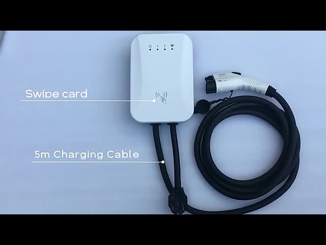 Portable RFID Card EV Car Charger Wall Mounted 1 Phase 220Volt
