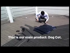 Крытой и на открытом воздухе кроватка собаки Оксфорда пляжа прочной повышенная тканью с сенью video