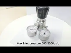 W21.8 RH Stainless Steel Pressure Regulator R11 Cylinder Connector PTEE