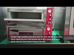 Быстрая нагревая электронная печь пиццы газа печи пиццы для магазина пиццы пиццерии video