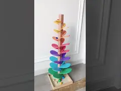 Montessori Educational Toy Blocks Wooden Music Tree with Marble Ball Run Track Game Baby Kids Children Intelligence Wood