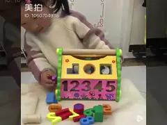 Дети формируют дом деревянное Montessori премудрости сортировщицы яркое video