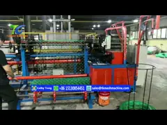 Сетка Pvc диаманта ловя сетью машину загородки звена цепи провода двойника Plc video