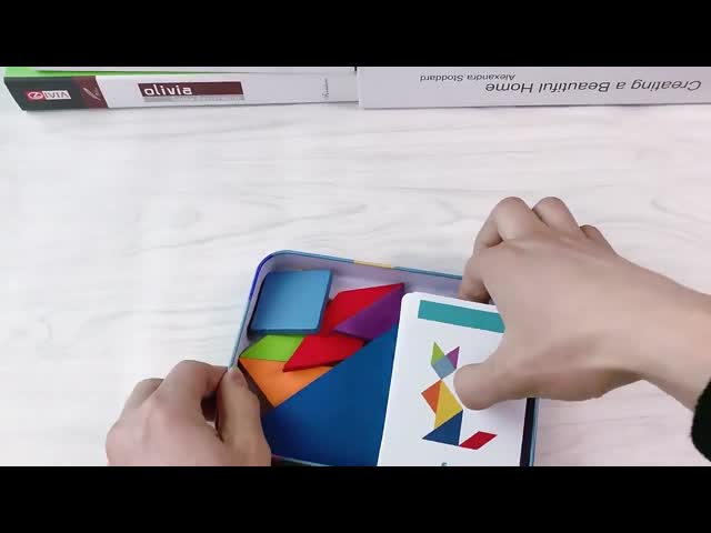 3D Wooden Pattern Animal Jigsaw Puzzle Colorful Tangram Toy Kids Montessori Early Education Sorting Games Toys Children