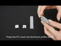 Утопленный гипс гипсолита гипсокартона привел алюминиевый свет СИД профиля обнажает алюминиевый канал с крышкой ПК video