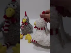 Easter Plush Toy 2 CLR Chickens With Squeeze Box video