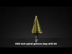 Буровые наконечники конуса шага бурового наконечника шага каннелюры кобальта M35 спиральные video