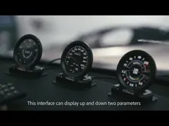 Тахометр датчика Cammus автоматический поднял измеритель наддува золота OBD2 Turbo video