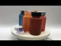 Просвечивающая бутылка капсулы матированного стекла гальванизирует MSDS для лекарств video