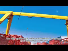 Мобильный кран на козлах подъема A5 промышленный рамка на открытом воздухе video