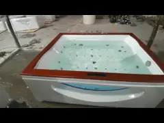 окно стекла искусства гостиницы гидромассажной ванны водопада 1800x700 70in твердое деревянное video