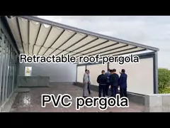 China Wall-mounted Aluminum Retractable Pergola Waterproof and Windproof for Your Outdoor Space supplier
