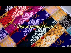 Королевская голубая ткань печати цифров 100% полиэстер для юбки video