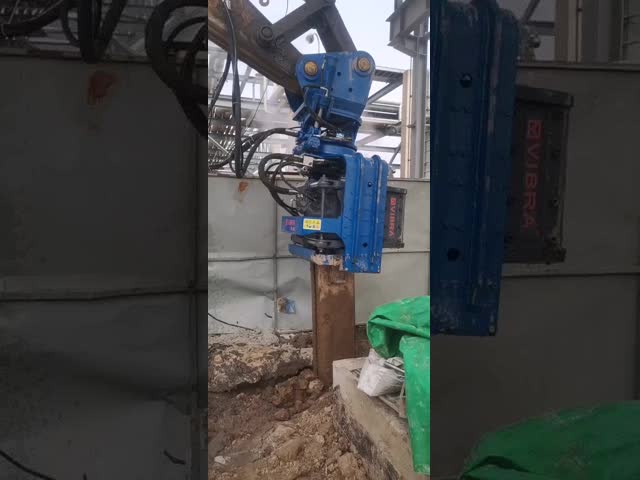20t Excavator Side Grip Hydraulic Pile Driver 3000rpm Vibration