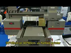 Small Format UV Flatbed Printer , 3pcs Head Uv Led Inkjet Printers