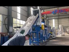 линия мойки для переработки ПП мешков биг бегов ПВД плёнки video