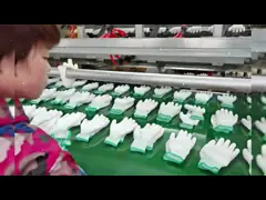 EN388 Pu ремонта автомобилей CE 3121 покрыл перчатки связанные нейлоном video