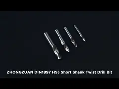 Хвостовик бурового наконечника извива DIN1897 4241 HSS прямой для деревянный сверлить video