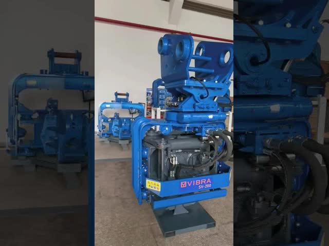Hydraulic 3000rpm Side Grip Pile Driver One Piece Structure